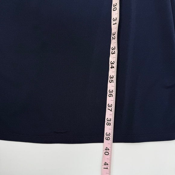 Catherines Dress Women 0X Blue Sleeveless Stretch Shift Office Career Casual - Picture 7 of 8